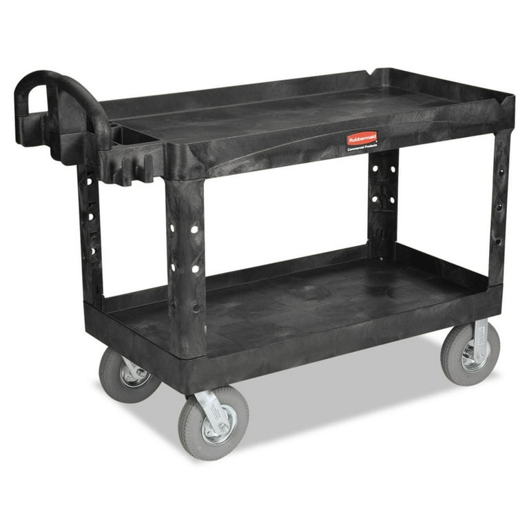 Rubbermaid Commercial Heavy Duty 2 Shelf Utility Cart 33 14 H x 25