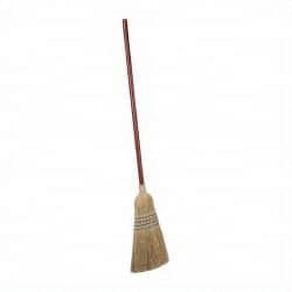 Rubbermaid FG638300BLUE Corn Bristle Broom Wood Handle, 12" Wide