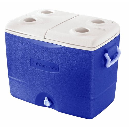 Rubbermaid FH219200PMTL 50 Qt Hard Sided Cooler, Blue