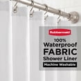 thumbnail image 1 of Rubbermaid White Waterproof Fabric Shower Curtain Liner, 70" x 72", 1 of 11