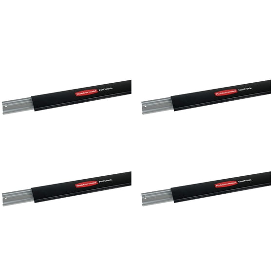 Rubbermaid Fast Track 48" Steel Horizontal Wall Mounted Storage Rail (4 Pack)