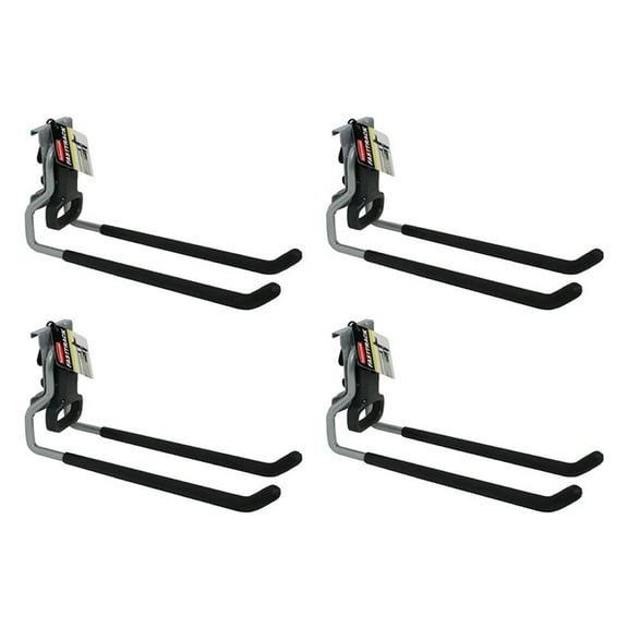 Rubbermaid Fast Track Wall Mounted Garage Storage Utility Multi Hook (4 Pk)