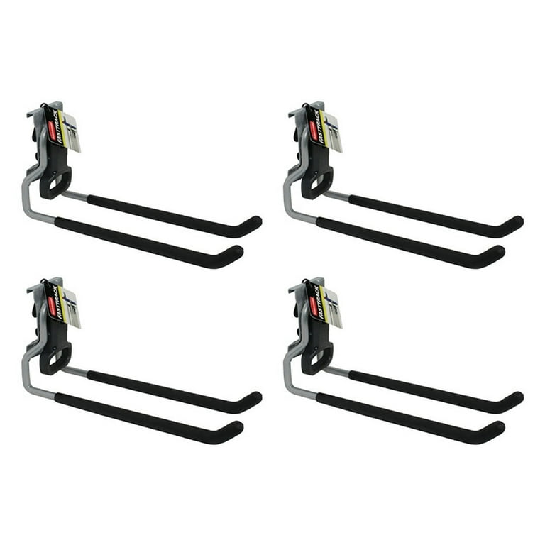 Rubbermaid Fast Track Wall Mounted Garage Storage Utility Multi Hook 4 Pk