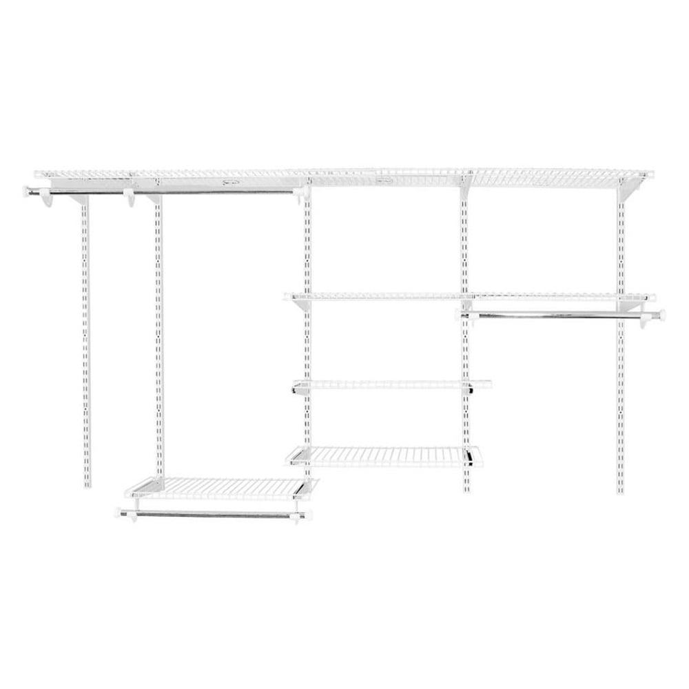 Rubbermaid FastTrack 4 to 8' Wide Wire Closet Configuration Storage Kit
