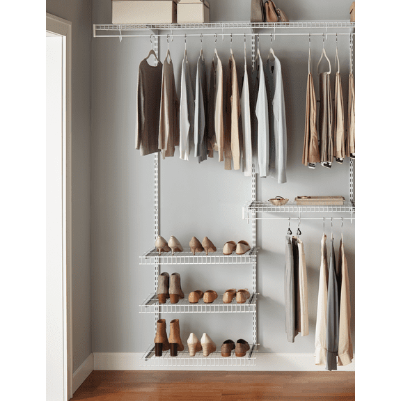 Rubbermaid FastTrack 5 Ft. To 7 Ft. Closet System - Pack of 2 Residential Use, Standard Application