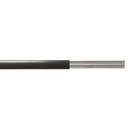 RUBBERMAID 1784415 48" Fast Track Rail,Satin Nickel/Black,Individual