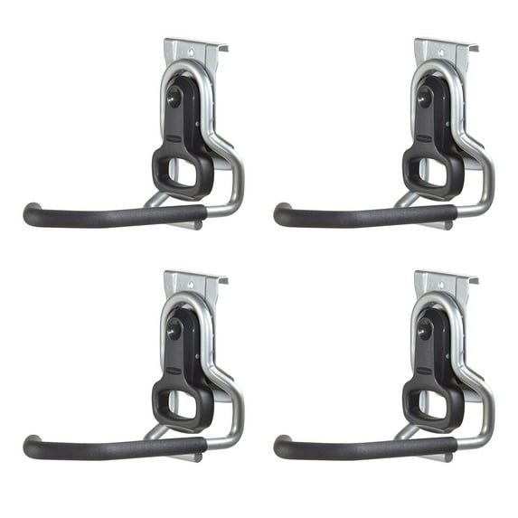 Rubbermaid FastTrack Garage Storage Vertical Wall Hook Bike Rack (4 Pack)