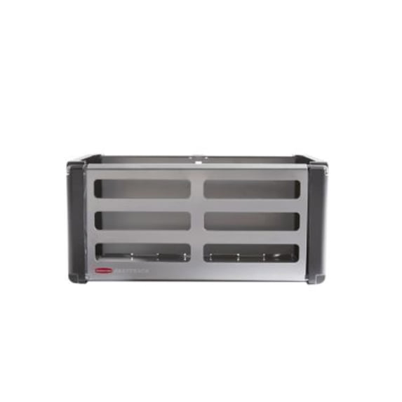 Rubbermaid Garage FastTrack Rail Access Storage Bin, Satin Nickel