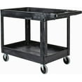 thumbnail image 1 of Rubbermaid 500 Lb Capacity, 25-7/8" Wide x 45-1/4" Long x 33-1/4" High Standard Utility Cart Plastic, Black, 2 Shelves, 1 of 1