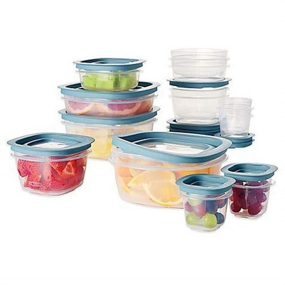 Rubbermaid EasyFindLids Variety Set of 13 Vented Plastic Food Storage  Containers with Navy Lids (26 Pieces Total) 