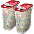 thumbnail image 1 of Rubbermaid Flip Top Pantry Cereal Keepers, 18 Cup, 2 Count, 1 of 4