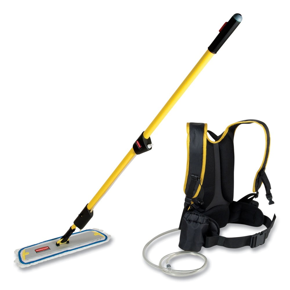 Rubbermaid Commercial Flow Finishing System, 56" Handle, 18" Mop Head, Yellow - RCPQ979