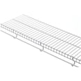 thumbnail image 1 of Rubbermaid Free-Sliding Wire Shelf Accessories - Adjustable Closet Organizer, White, 4 ft x 12 in — Home & Garage Storage, Stackable Design, 1 of 3
