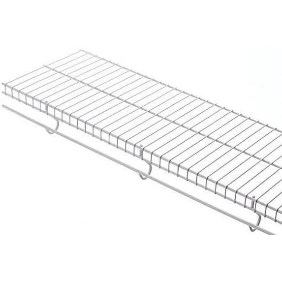 Rubbermaid Free-Sliding Wire Shelf Accessories - Adjustable Closet Organizer, White, 4 ft x 12 in — Home & Garage Storage, Stackable Design
