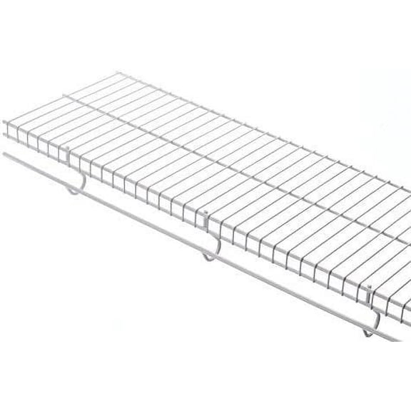 Rubbermaid Free-Sliding Wire Shelf Accessories - Adjustable Closet Organizer, White, 4 ft x 12 in