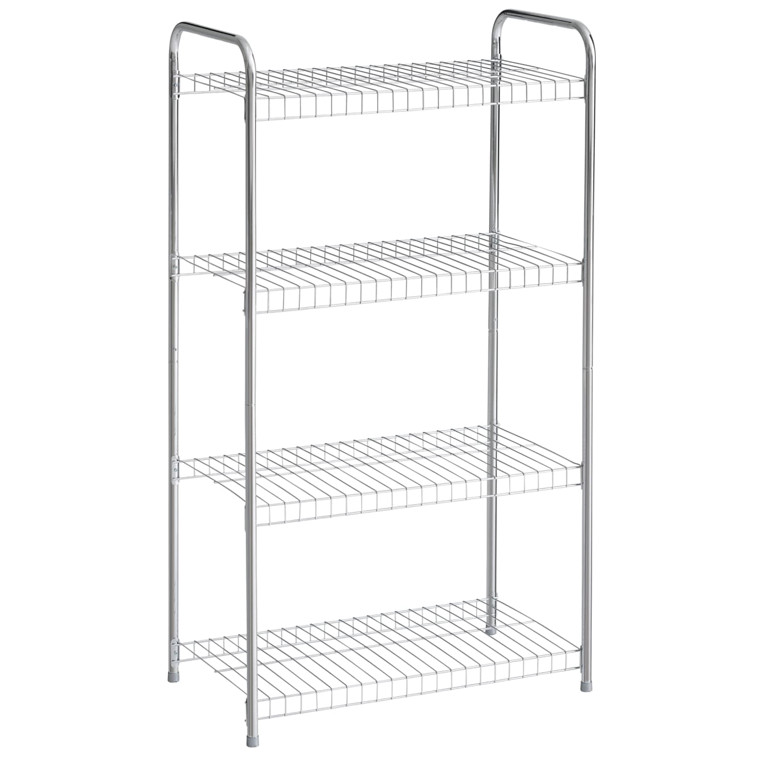 Rubbermaid, Wire Shelving Unit, 4-Tier, Satin Nickel - Walmart.com