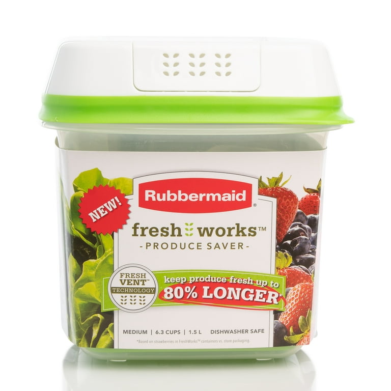 Rubbermaid FreshWorks Produce Saver Food Storage Container BPA Free Fresh  Produce Kitchen Storage Fresh Vent Lids 