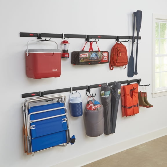 Rubbermaid Garage FastTrack 15-Piece Medium Kit, Black/Grey