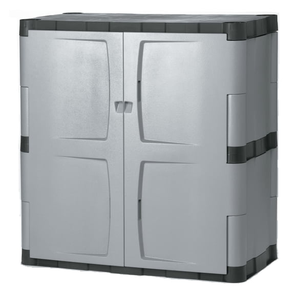 Rubbermaid Garage Storage Resin Base Cabinet, Gray