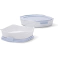 thumbnail image 1 of Rubbermaid Glass Baking Dishes for Oven, Casserole Dish Bakeware, DuraLite 4-Piece Set,Square Dishes, White with Lids, 1 of 10