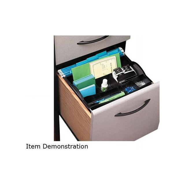 Rubbermaid Hanging Desk Drawer Organizer, Plastic, Black