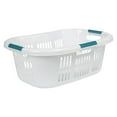 thumbnail image 1 of Rubbermaid Hip Hugger Laundry Basket FG299787WHT 3 Handle 1.5 Bushel White, 1 of 7