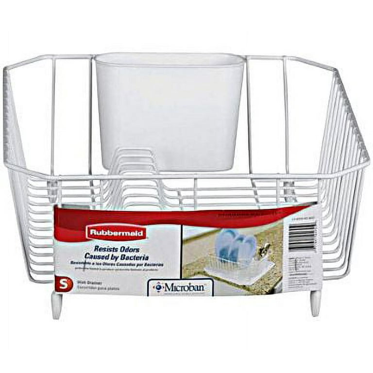 Rubbermaid 6008arwht white twin sink dish drainer hot sale