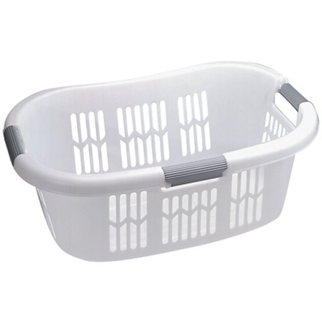 Rubbermaid Home FG299787WHT HipHugger Laundry Basket, 1.5 Bu Capacity
