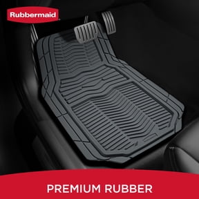 Rubbermaid Car Floor Mats,Heavy Rubber Car Mats Set, Non-Slip, Easy to Clean, Universal Fit for Cars, Trucks & SUVs, Gray