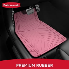 Rubbermaid Car Floor Mats Set, Lightweight Floor Mats,All-Weather Rubber Car Mats, Non-Slip, Easy to Clean, Universal Fit for Cars, Trucks & SUVs, Pink