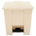 thumbnail image 1 of Rubbermaid Indoor Utility Step-on Waste Container, Square, Plastic, 8 Gal, Beige, 1 of 3