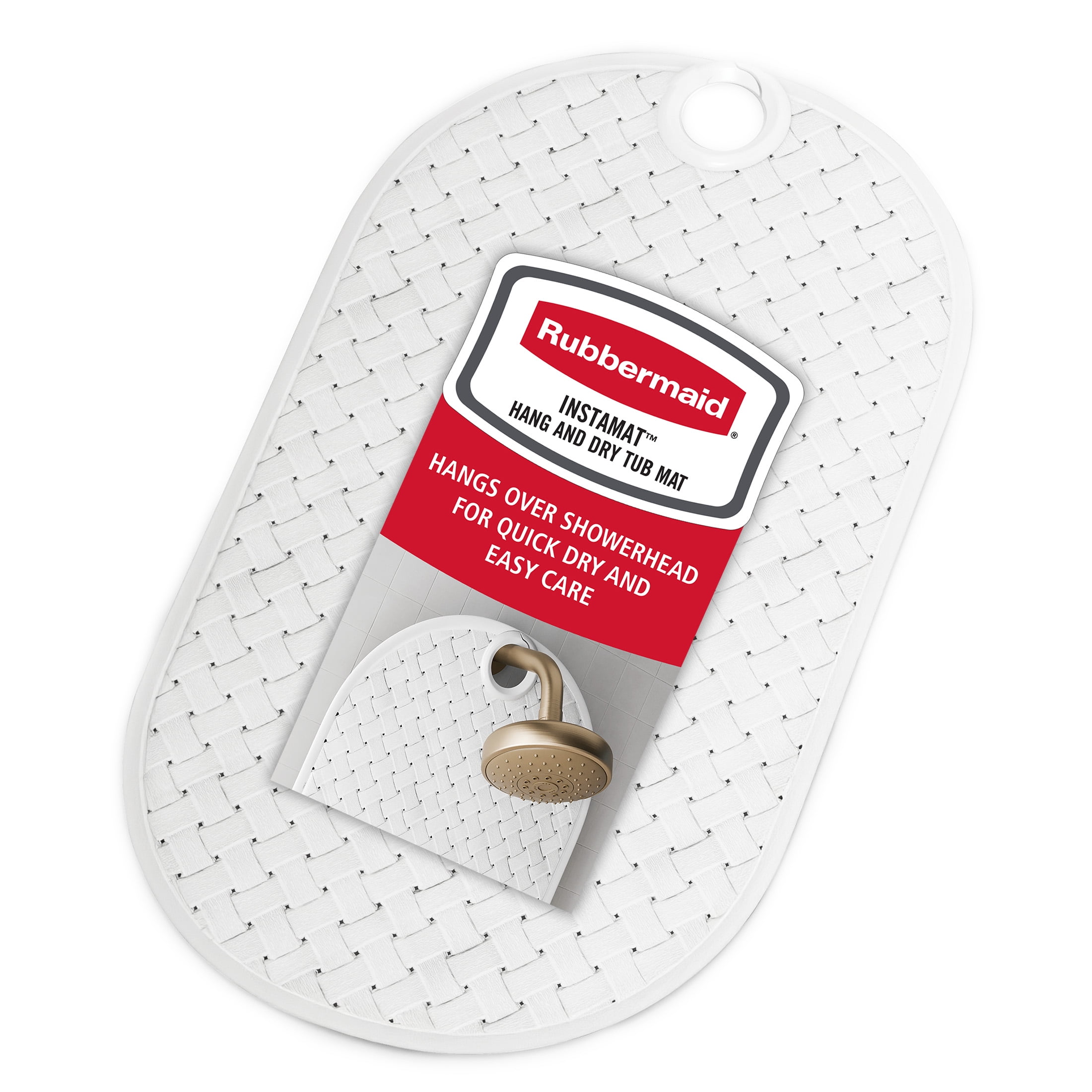 Rubbermaid INSTAMAT Tub Mat, Non-Slip Bath Mat Hangs on Showerhead