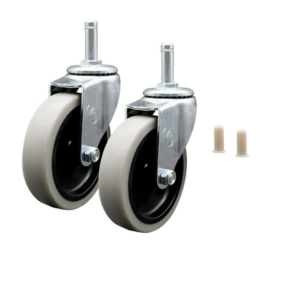Rubbermaid Janitor Cleaning Cart Front Casters with Socket - Set of 2