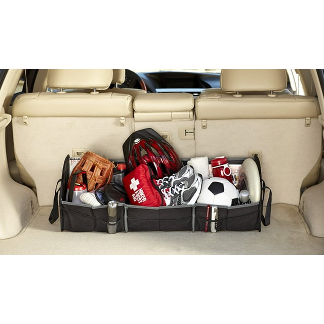 Rubbermaid Large Collapsible Cargo Organizer Bin Car Interior Organization Non-Slip Perfect for Trunk and Groceries