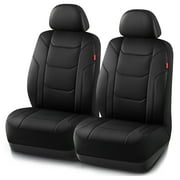 Rubbermaid Leather Car Seat Cover,Front Seat Cover Universal FIT,Waterproof ,Easy to Install for Most Vehicles (Black)