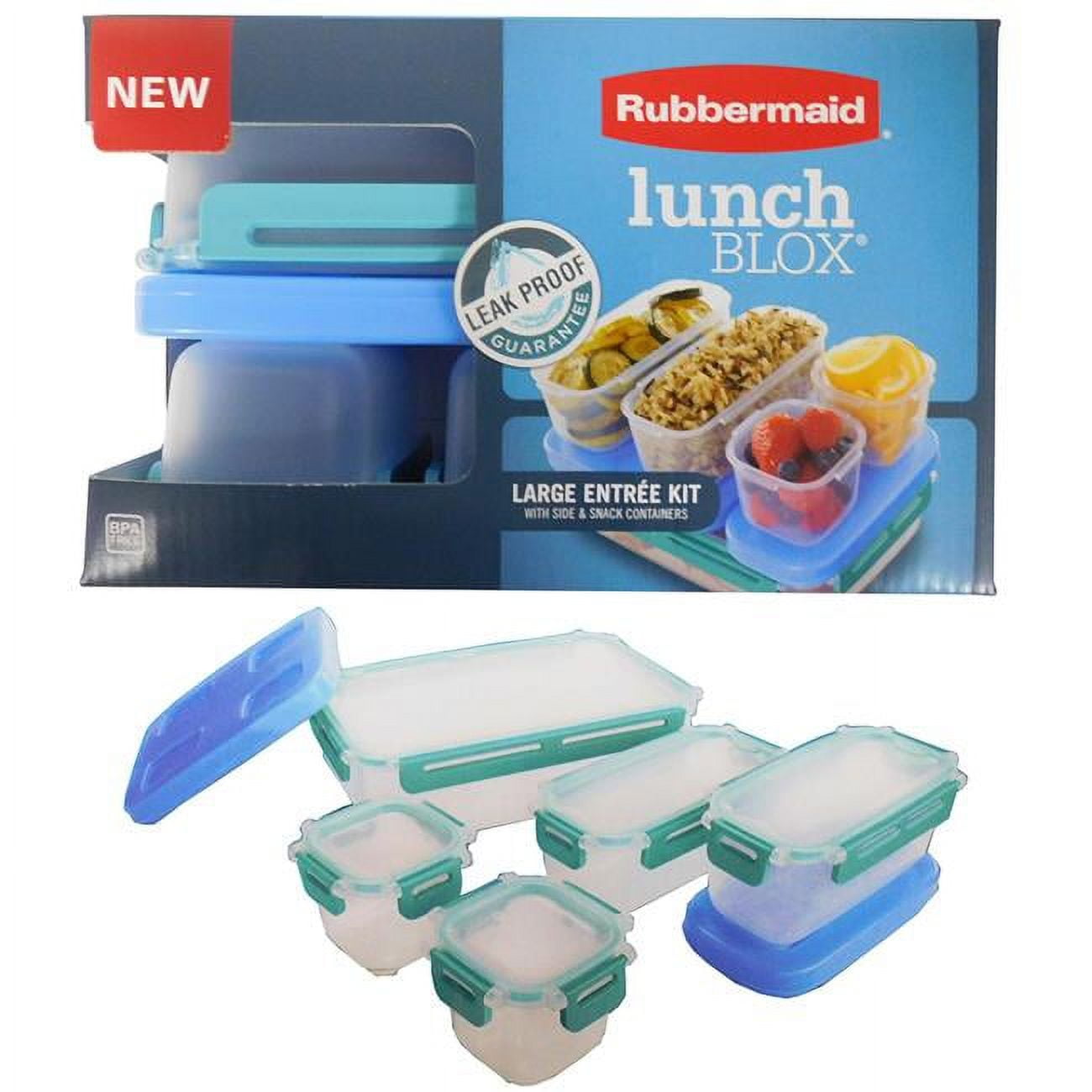 Rubbermaid LunchBlox Entrée Kit, Green