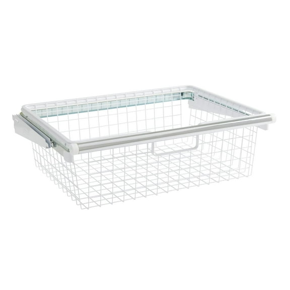 Rubbermaid Sliding Wire Basket - White