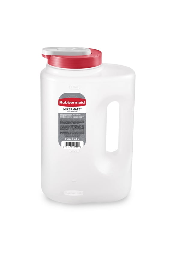 Mixermate Leak-Resistant Pitcher, Clear, 3.8 Liter (1 Gallon), Plastic