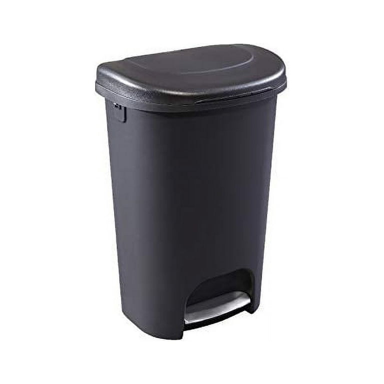Rubbermaid New 2019 Version Step-On Lid Trash Can for Home, Kitchen, and Bathroom Garbage, 13 Gallon, Black