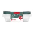 thumbnail image 1 of Rubbermaid TakeAlongs Clear Food Storage Container with Lid, 4 Cup, Green, Pack of 3, 1 of 8