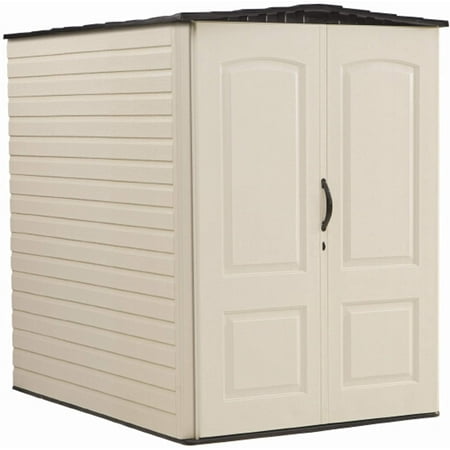 Rubbermaid Outdoor Large Vertical Storage Shed, Resin, 6 ft. 3 in. x 4 ft. 8 in