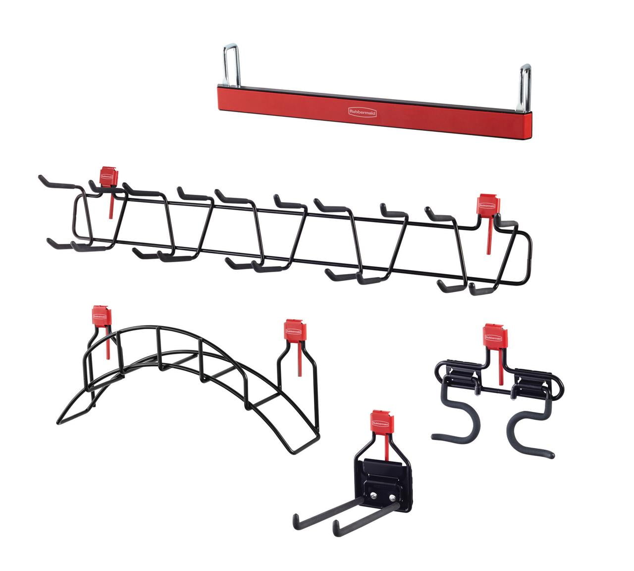 Rubbermaid Tool Utility Garden Accessory Hook Kit for Outdoor Storage Shed Metal Black 5 Piece Walmart