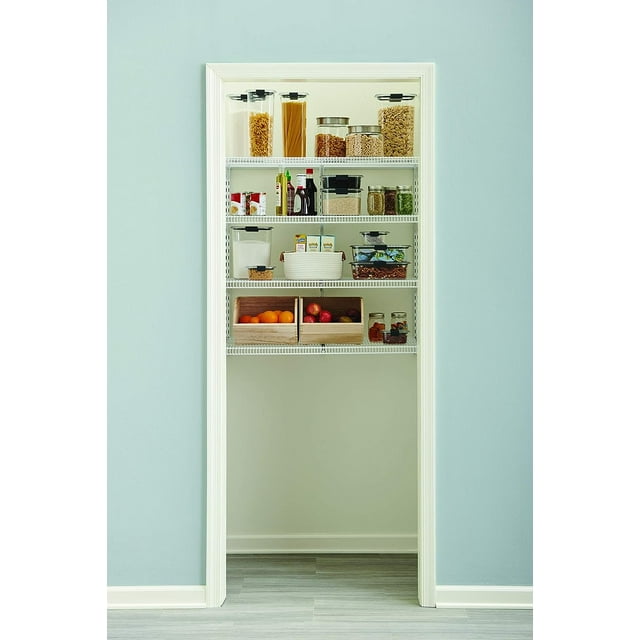 Rubbermaid Pantry 36" Closet Storage Organization System Kit, 4 Shelf System for Pantry Storage