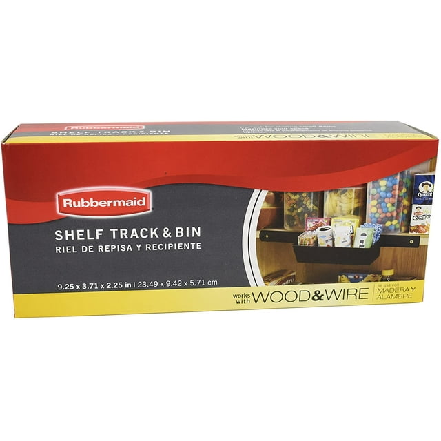 Rubbermaid Pantry Organization Shelf Track and Bin