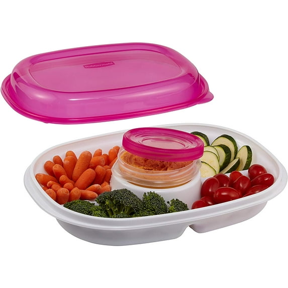 Rubbermaid Party Platter, 4-Piece Value Pack, Assorted Colors