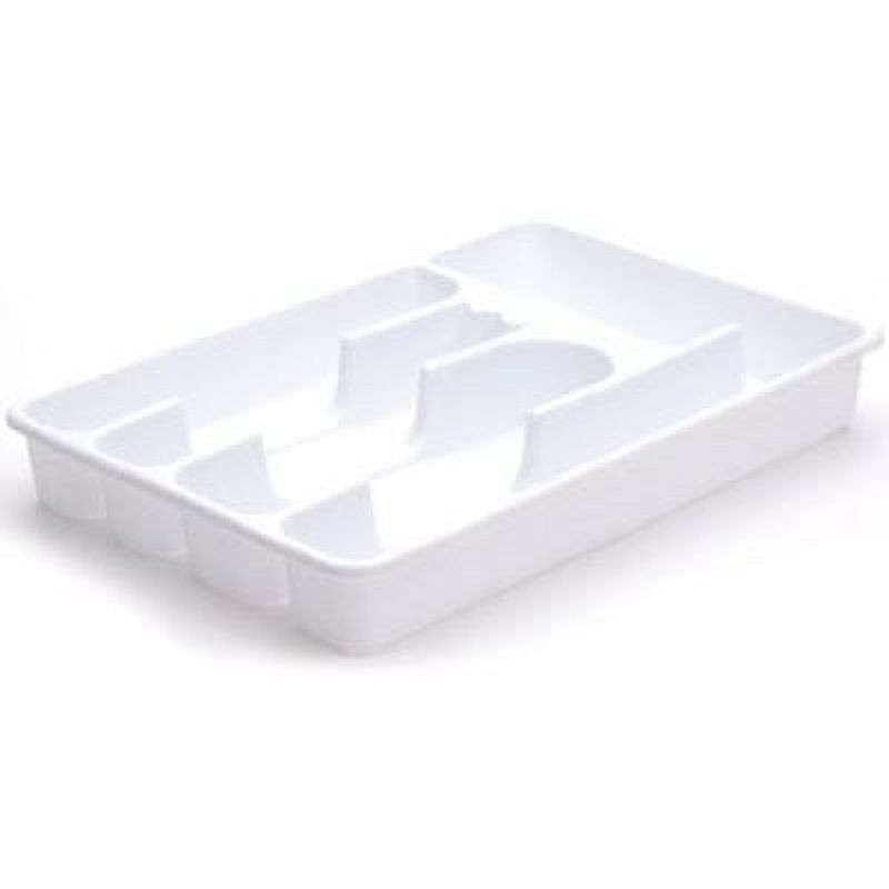Rubbermaid Plastic Cutlery Tray, White 1 Pack