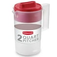 Rubbermaid Clear/Red Pitcher Plastic 2 qt
