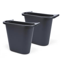 Rubbermaid Plastic Resin Deskside Wastebasket, Small Trash Can, 5 Qt, Black, 2 Pack