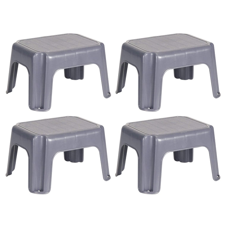 Rubbermaid Plastic Step Stool w/ 250-LB Weight Capacity, Gray (4