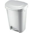 thumbnail image 1 of Rubbermaid, Premium Step On Wastebasket, Plastic, 13 gal, White, 1 of 7